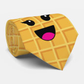 Happy Kawaii Waffle stropdas met boter (Opgerold)