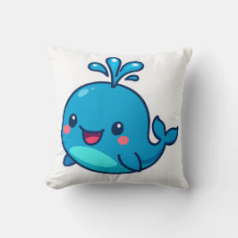 Happy Kawaii Whale Sticker – Schattigee Oceaan Vri Kussen