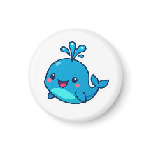 Happy Kawaii Whale Sticker – Schattigee Oceaan Vri