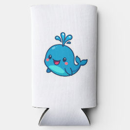 Happy Kawaii Whale Sticker – Schattigee Oceaan Vri Seltzer Blikjeskoeler