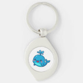 Happy Kawaii Whale Sticker – Schattigee Oceaan Vri Sleutelhanger (Voorkant)