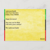 Happy Kawanzaa Seven Principles Briefkaart (Achterkant)