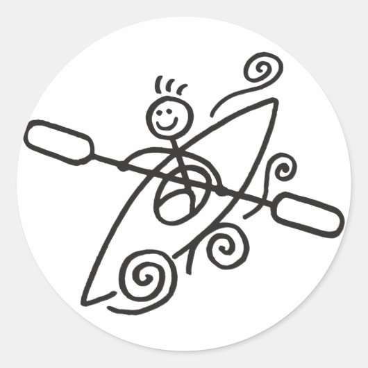 Happy Kayak Sticker (Voorkant)