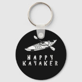 Happy Kayaker paddle kayak-boot Sleutelhanger (Voorkant)