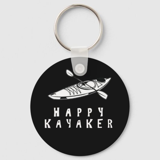 Happy Kayaker paddle kayak-boot Sleutelhanger (Voorkant)