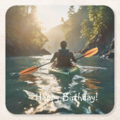 Happy Kayaking Kartonnen Onderzetters (Voorkant)
