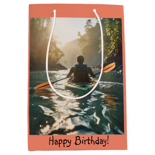 Happy Kayaking Medium Cadeauzakje (Voorkant)