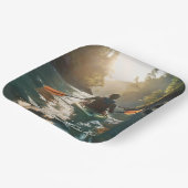 Happy Kayaking Papieren Bordje (Gebogen)