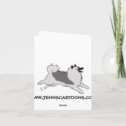 Happy Keeshond Dog Birthday Celebration Kaart (Achterkant)