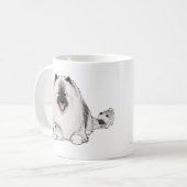 Happy Keeshond Dog met Cute Puppies Koffiemok (Voorkant links)