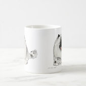 Happy Keeshond Dog met Cute Puppies Koffiemok (Center)