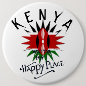 Happy Kenya Place Ronde Button 6,0 Cm (Voorkant)