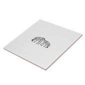 Happy Kenyan Zebras White Tegeltje (Zijkant)