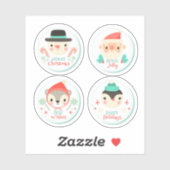 Happy kerst sticker collectie (Vel)