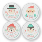 Happy kerst sticker collectie (Voorkant)