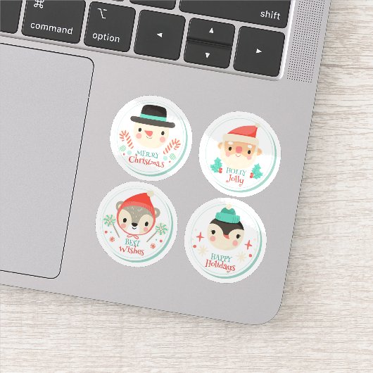 Happy kerst sticker collectie (Detail)