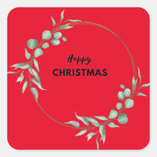 Happy Kerst stickers