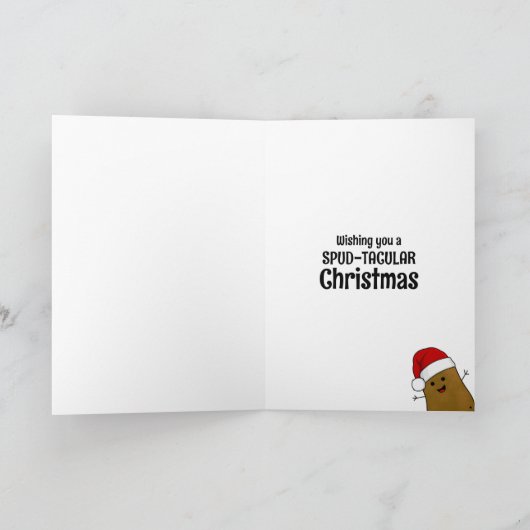 Happy Kerstaardappel Kaart (Binnen)