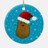 Happy Kerstaardappel Keramisch Ornament (Achterkant)