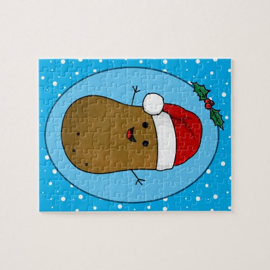 Happy Kerstaardappel Legpuzzel (Horizontaal)