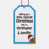 Happy kerstaardappel op maat cadeaulabel (Achterkant)