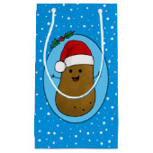 Happy kerstaardappel op maat klein cadeauzakje (Voorkant)