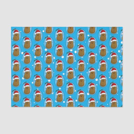 Happy Kerstaardappel Tissuepapier (Voorkant)