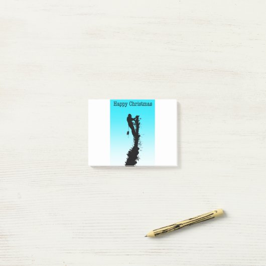Happy kerstartiborist Tree Surgeon Rigning Tree Post-it® Notes (Op bureau)