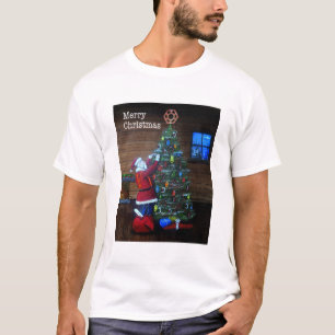 Happy kerstartiborist Tree Surgeon Rigning Tree T-shirt