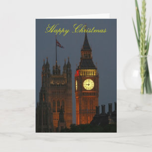 Happy KerstBig Ben-London Feestdagen Kaart