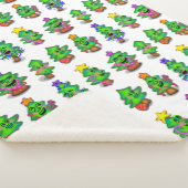 Happy kerstbomen afdrukken sherpa deken (3/4)