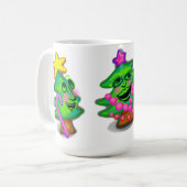 Happy kerstbomen mok (Voorkant links)