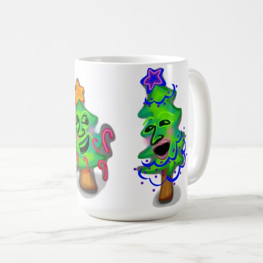 Happy kerstbomen mok (Voorkant rechts)