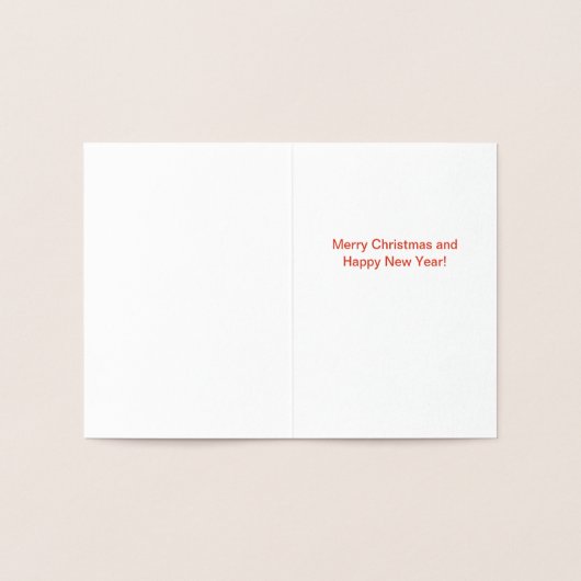 Happy kerstboom folie kaarten (Binnen)