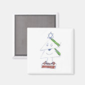 Happy kerstboom magneet (Voorkant / Achterkant)