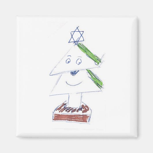 Happy kerstboom magneet (Voorkant)