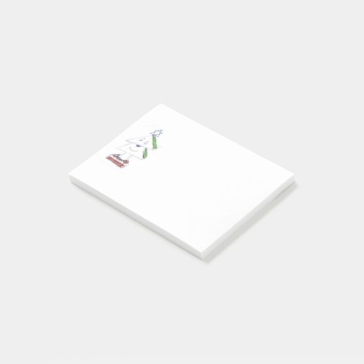 Happy kerstboom post-it® notes (Schuin)