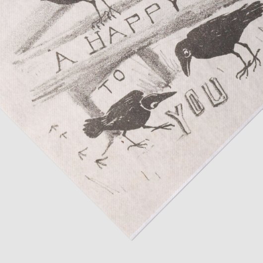 Happy kerstcadeaupapier Tissuepapier (Detail)