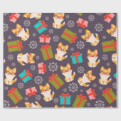 Happy Kerstcorgi Pooches | Cadeaus Cadeaupapier (Vlak)