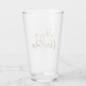 Happy Kerstfeest Elegant Faux Gold Typography Chic Glas (Achterkant)