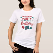 Happy kerstfeest Funny Gezegde Novelty Holiday Tri-Blend Shirt (Voorkant)