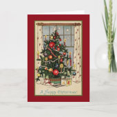  Happy Kerstfeestdag boom Feestdagen Kaart (Voorkant)