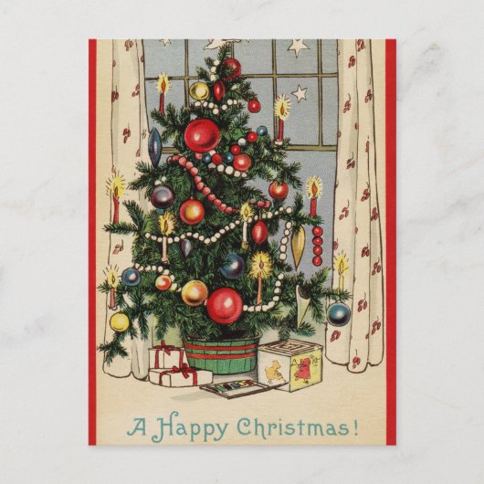  Happy Kerstfeestdag boom Feestdagenkaart (Voorkant)