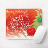 Happy KerstFeestdagen Mousepad Muismat (Met muis)