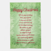 Happy kerstgedicht keukenhanddoeken (Verticaal)