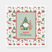 Happy Kerstgnome Servet (Voorkant)