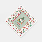 Happy Kerstgnome Servet (Hoek)