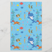 Happy Kersthaai Briefpapier (Voorkant)