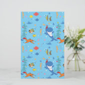 Happy Kersthaai Briefpapier (Staand voorkant)