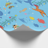 Happy Kersthaai Cadeaupapier (Hoek)